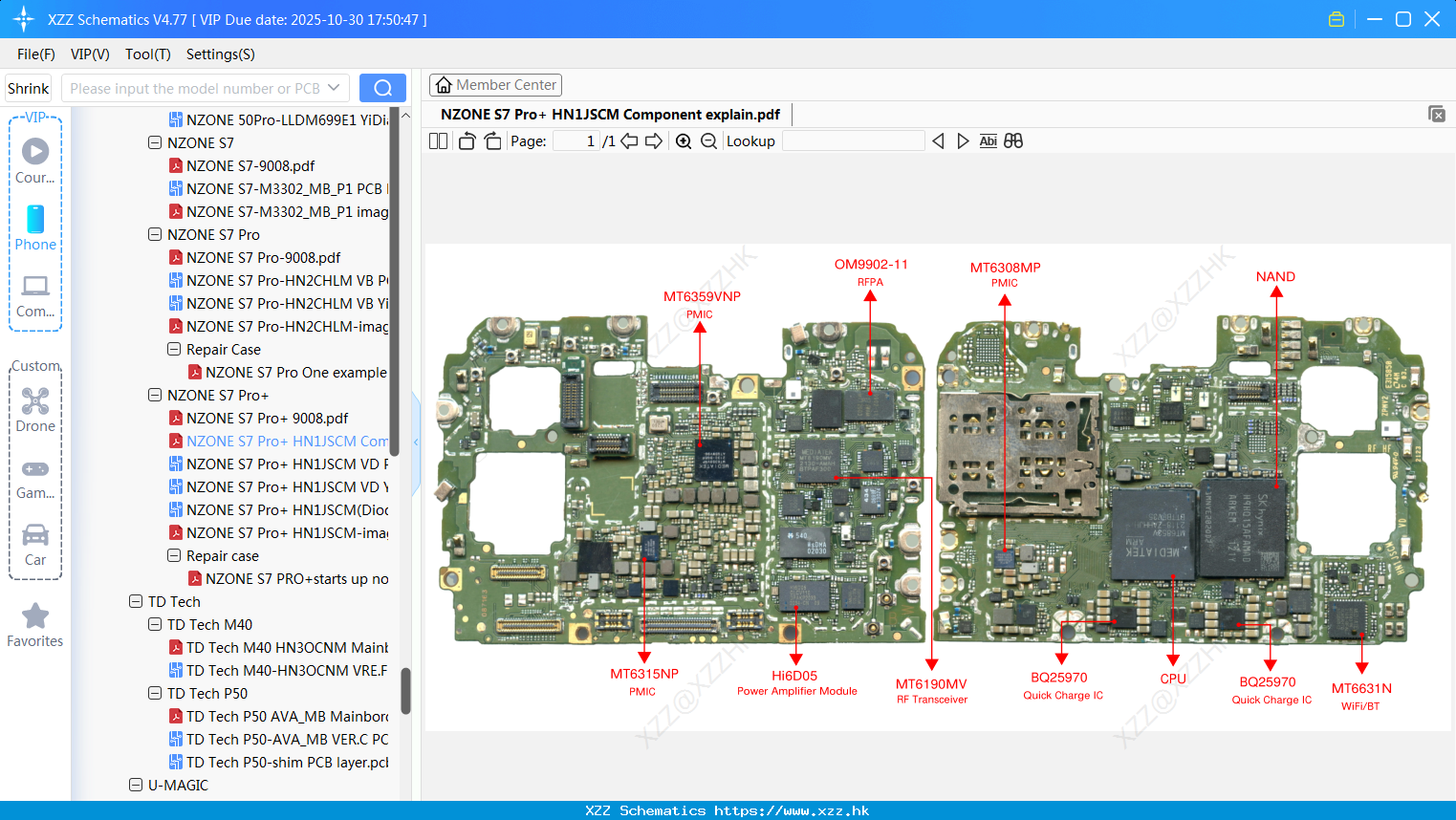 Huawei NZONE S7 Pro+ HN1JSCM Component Explain